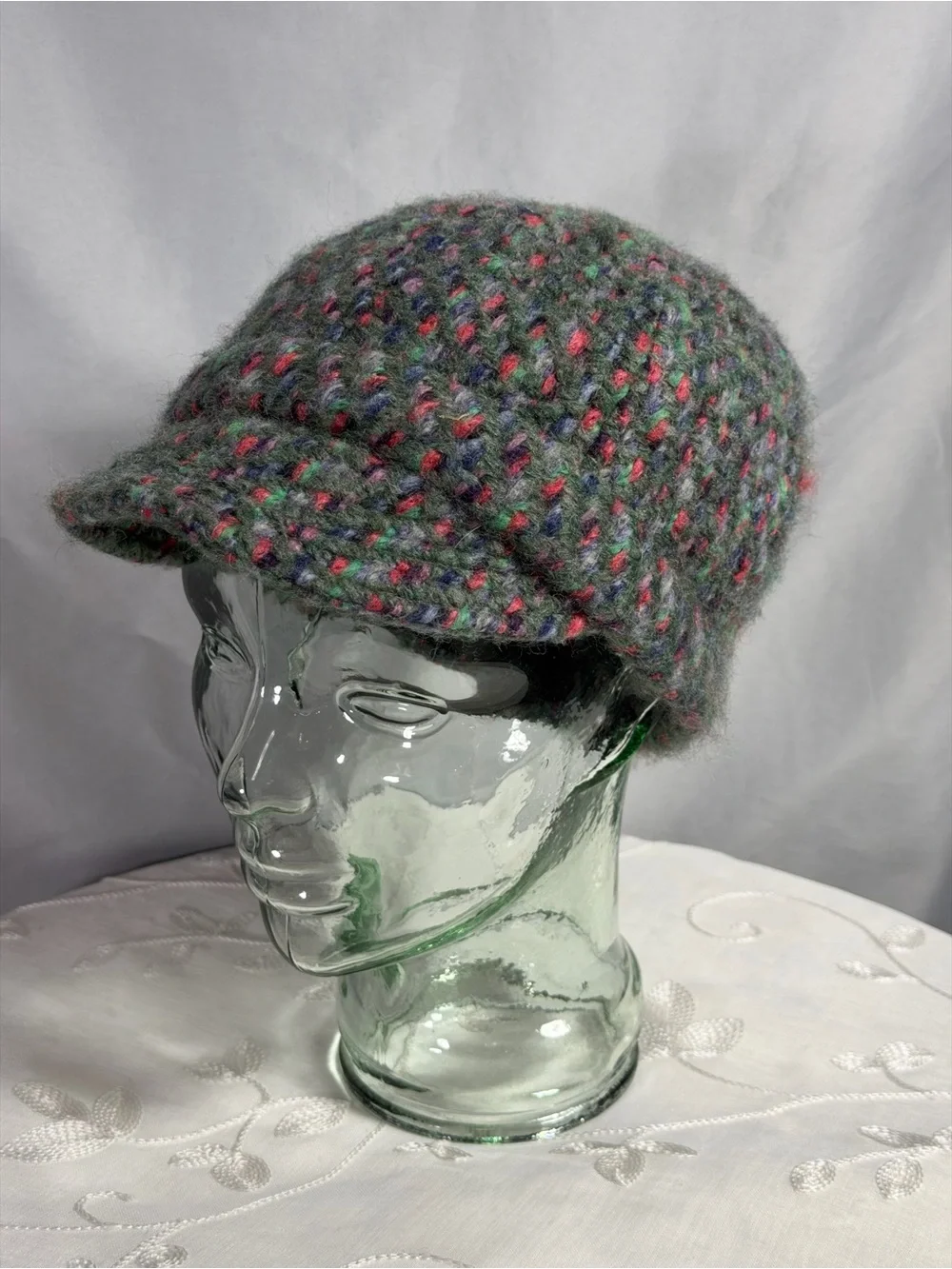Vintage Blarney Woollen Mills Women's Alpaca Wool Blend Newsboy Women’s Hat Gray